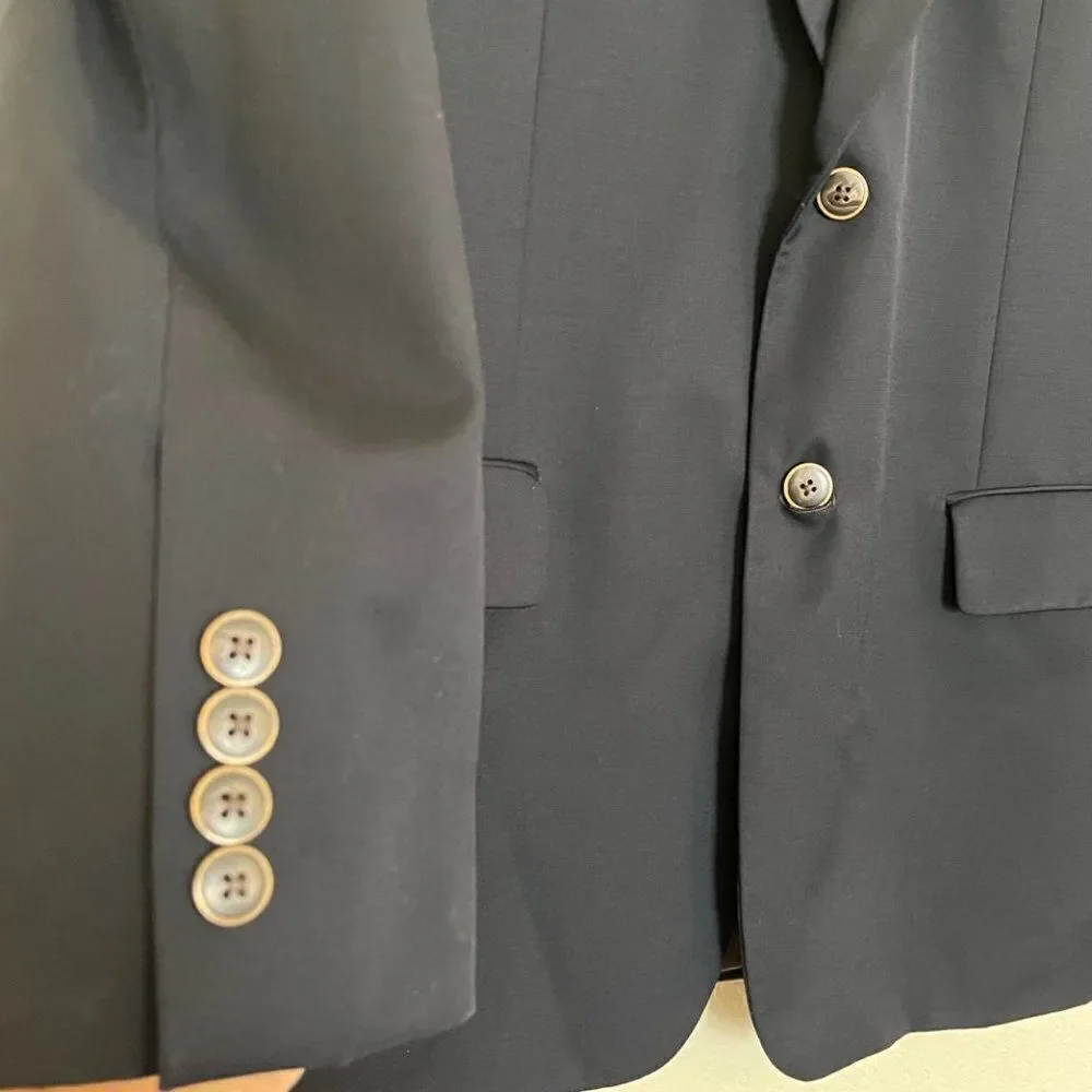 Joseph & Feiss Gold Blazer, Navy , 44 Reg 100% WORESTER WOOL EXECUTIVE Fit